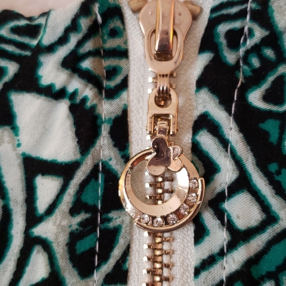 Grifflin Paris Green Modern Print Shift Dress Size S - Picture 3 of 10